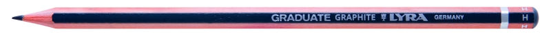 Lyra Graduate Lapiz de Grafito - Hexagonal - Graduacion H - Color Gris Oscuro · Pack de 12 uds.