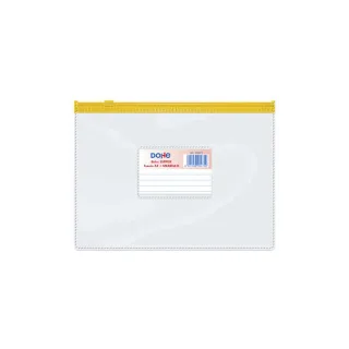 Dohe Bolsa Zipper Apaisada PVC Transparente 150 Micras - Tamaño A5 - Apertura Superior - Cierre Zip Hermetico