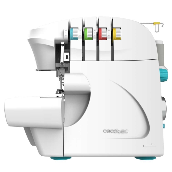 Cecotec BelleCouture OverLock Maquina de Coser Remalladora de 4 Hilos - Velocidad hasta 1100rpm - Apto para Todo Tipo de Tejidos - Prensatelas Ajustable - Puntadas Decorativas Variadas - Col
