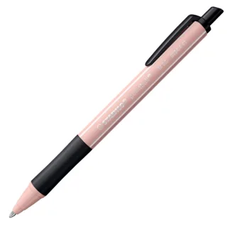 Stabilo Pointball Naturecolors Wildflower Boligrafo Retractil - Trazo 0.5mm - Hecho con 87% Bioplastico - Grip Antideslizante - Recargable - Tinta Azul - Color del Cuerpo Colorete · Pack de
