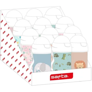 Safta Expositor con 12 Botellas - PVC sin BPA - 315x195x235mm - Colores Surtidos