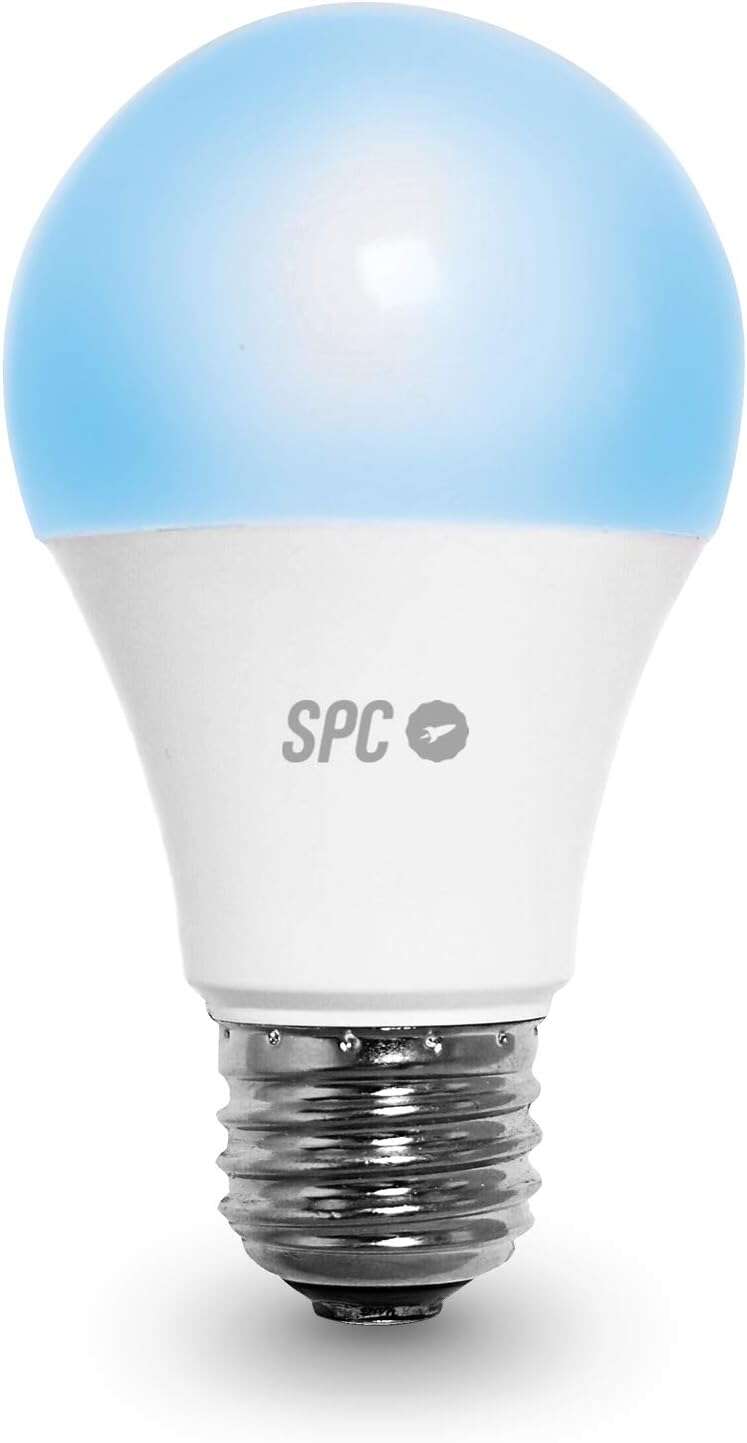 SPC Aura 1050 Bombilla Led Regulable Wi-Fi E27 - Ambientes Personalizables - Control desde la APP SPC Iot - Compatible con Alexa y Google Home - Hogar Inteligente Interconectado - Color Blan