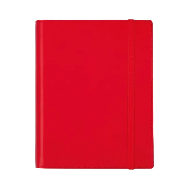 Finocam Duoband Agenda con Bloc de Notas - Anual 2026 - Formato E10 - 168x15x226mm - Semana Vista Horizontal - Color Rojo