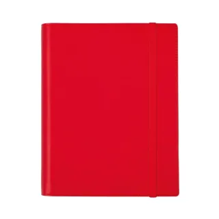 Finocam Duoband Agenda con Bloc de Notas - Anual 2026 - Formato E10 - 168x15x226mm - Semana Vista Horizontal - Color Rojo