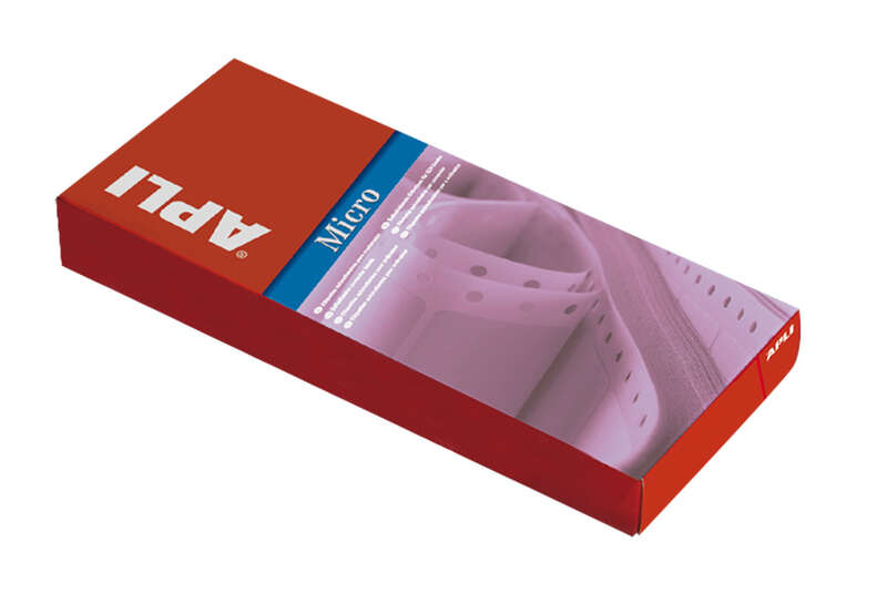 Apli Caja de 2.004 Etiquetas en Continuo 88.9x23.3mm - 167 Pliegues por 12 Etiquetas - Adhesivo Permanente - Cantos Romos - Color Blanco
