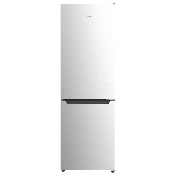 Cecotec Bolero CoolMarket Combi 322 Inox E Frigorifico Combi - Capacidad 322L - Cajon para Carne y Pesado - Frio Envolvente - Cajon Humedad Regulable - Clase E - 60x185cm - Color Acero