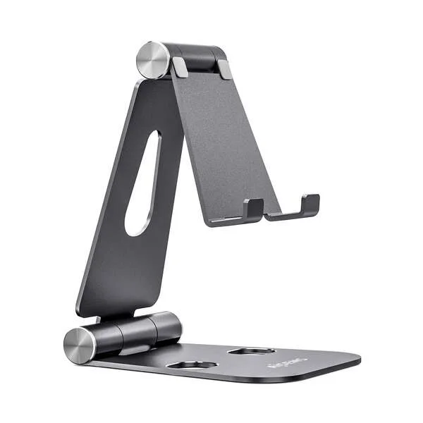 Aisens Soporte de Sobremesa Tamaño XL Ajustable (2 Pivotes) para Movil / Tablet - Color Gris
