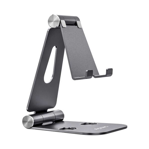 Aisens Soporte de Sobremesa Tamaño XL Ajustable (2 Pivotes) para Movil / Tablet - Color Gris