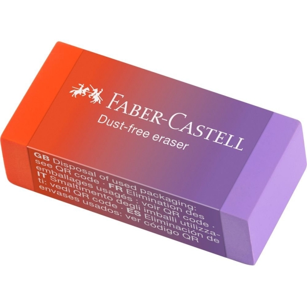 Faber-Castell Dust Free Flow Expositor con 24 Gomas de Borrar - Libre de PVC - Bajo Residuo - Colores Surtidos