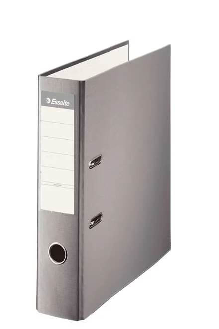 Esselte Archivador de Palanca - Formato Folio - Lomo 75mm - Capacidad para 500 Hojas - Color Gris