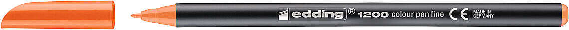 Edding 1200 Rotulador - Punta Redonda - Trazo 1mm - Tinta con Base de Agua - Color Naranja · Pack de 10 uds.