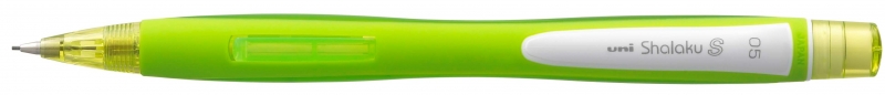 Uni-ball Shalaku S M5-228 Portaminas - Ancho de Trazo 0.5mm - 2 Minas HB Incluidas - Goma de Borrar Integrada - Color Verde Claro · Pack de 12 uds.
