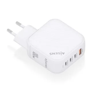 Aisens Cargador GAN 100W - 3xUSB-C PD3.0 QC4.0 - 1xUSB-A QC3.0