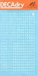 Apli Numeros Transferibles - 4mm - Facil Aplicacion - 420 Caracteres - Blanco