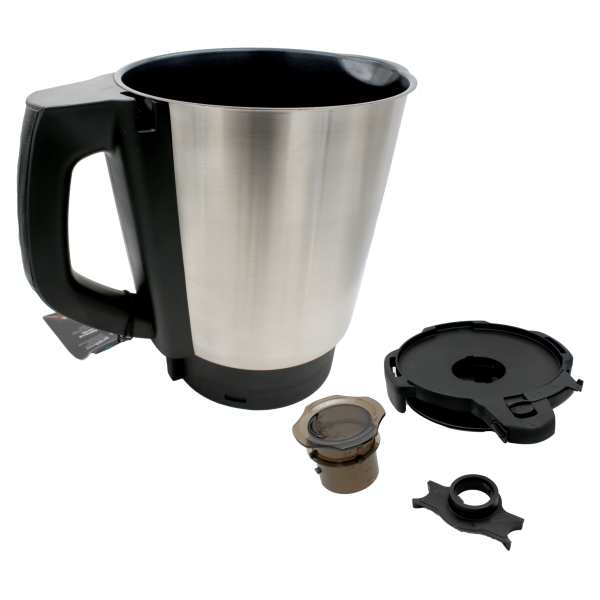 Cecotec Jarra con Revestimiento Ceramico para Mambo - Capacidad 3.3L - Acero Inoxidable - Libre de PTFE y PFOA - Alta Antiadherencia - Color Acero