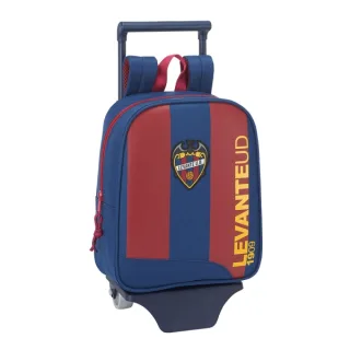 Safta Levante U.D. Mochila con Carro - Tarjeta ID - Asa Superior - Mochila Extraible - Carro Resistente - 6L - Material Duradero - Facil de Transportar - 220x100x270mm - Color Rojo y Azul