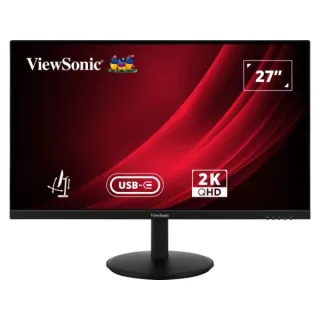 ViewSonic VG2709-2K-MHDU-2 Monitor LED 27" IPS QHD 2K HDR - Respuesta 4ms - Altavoces 5W - 16:9 - Ajustable en Altura, Giratorio e Inclinable - HDMI, Audio, USB-C - Angulo de Vision 178º - V