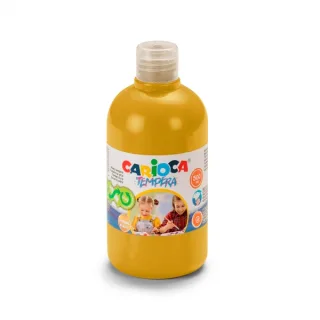 Carioca Botella de Tempera 500ml - Colores Superlavables - Faciles de Mezclar - Aplicable en Materiales Porosos - Alta Opacidad - Color Oro