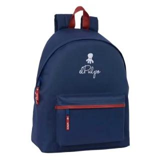 Safta el Pulpo Mochila - Bolsillo Frontal - Hombreras Acolchadas - Doble Tirador en Cremallera - Asa de Mano Superior - 20.8L - 330x150x420mm - Color Azul Marino