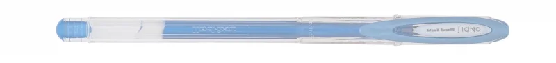Uni-ball Signo Noble Metal UM-120NM Boligrafo de Tinta Gel - Punta de Bola 0.8mm - Tinta Resistente al Agua y Luz - Escribe en Papel Negro y Blanco - Color Azul · Pack de 12 uds.