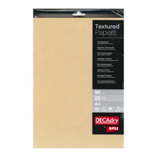 Apli Pack de 25 Hojas de Papel Textura Habana - Ideal para Impresiones Especiales - Compatible con Impresoras Inkjet, Laser y Fotocopiadoras - Color Habana
