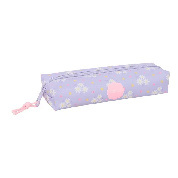 Safta Bouquet Portatodo - Cremallera - Goma Elastica - 0.53L - 220x70x40mm - Color Violeta