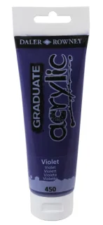 Daler Rowney Graduate Pintura Acrilica - Tubo de Plastico - 120ml - Color Violeta