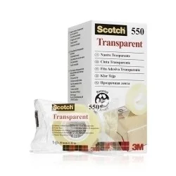 Scotch 550 Cinta Adhesiva 19mm x 33m - Embolsada Individualmente - Transparente · Pack de 8 uds.