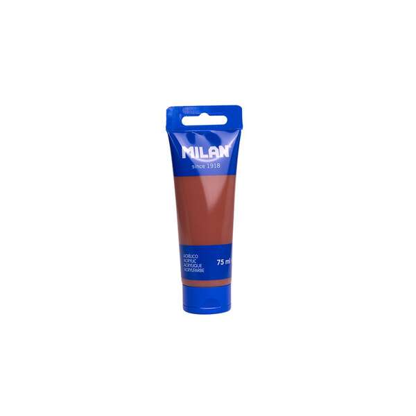 Milan Tubo de Pintura Acrilica 75ml - Pigmentos de Alta Calidad - Mezclable - Color Marron · Pack de 6 uds.