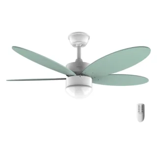 Cecotec EnergySilence Aero 4260 Mint Ventilador de Techo con 5 Aspas Reversibles y Luz LED - 40W - Diametro de 42" - Temporizador - Mando a Distancia - Modo Invierno - Bajo Consumo - Color M