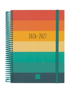 Finocam Diva Agenda Escolar 26/27 - 1 Dia por Pagina - Formato 4º - 155x212mm - Tapas de Carton Forrado - Papel de 80g/m2 - Espiral de Plastico - Esquinas Microperforadas - Multicolor