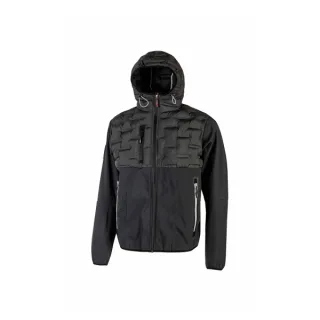 Upower Spock Chaqueta Hibrida Transpirable y Antiviento - Talla 2XL - Versatil, Cremallera Impermeable, Capucha Ajustable, Plumon Acolchado sin Costuras, Bolsillos Fluorescentes, Proteccion