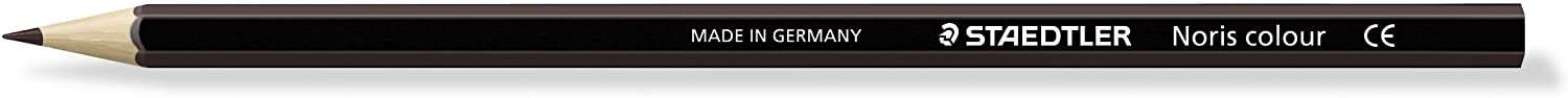 Staedtler Noris Colour 185 Lapiz Hexagonal de Color - Resistencia a la Rotura - Material Wopex - Color Marron · Pack de 12 uds.