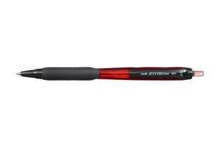 Uni-ball JetStream 101 Boligrafo de Tinta - Punta Bola 0.7mm - Trazo 0.35mm aprox. - Tinta de Secado Instantaneo - Grip de Goma - Color Rojo · Pack de 12 uds.