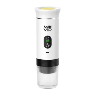 Muvip Xpresscup Cafetera Portatil - Compatible con Cafe Molido y Capsulas DG y NS - Presion de 20 Bares - Modo Caliente y Frio - Color Blanco