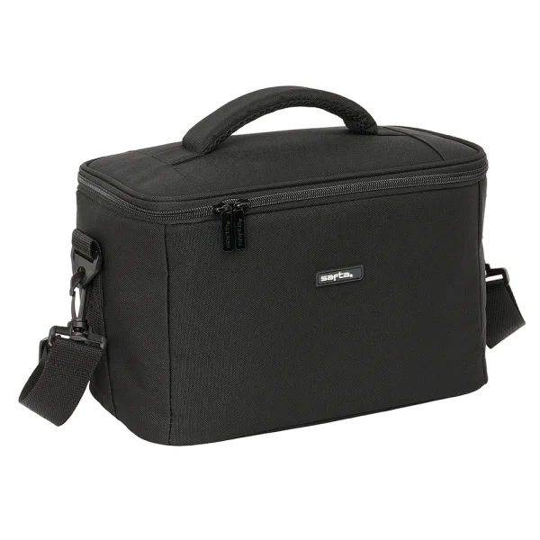 Safta Bolsa Isotermica Porta Alimentos 9.2L - Repelente al Agua - Asa Acolchada - Bandolera Ajustable - Repelente al Agua - Asa Superior - 290x180x190mm - Color Negro