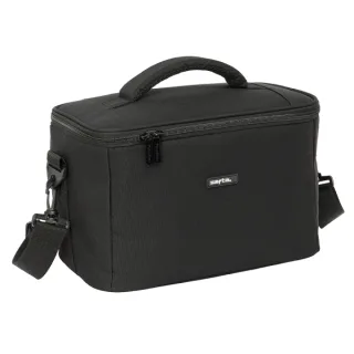 Safta Bolsa Isotermica Porta Alimentos 9.2L - Repelente al Agua - Asa Acolchada - Bandolera Ajustable - Repelente al Agua - Asa Superior - 290x180x190mm - Color Negro