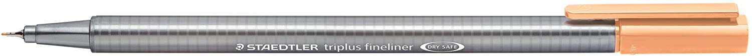 Staedtler Triplus Fineliner 334 Rotulador de Punta Fina - Trazo de 0.3mm - Tinta Base de Agua - Color Naranja Claro · Pack de 10 uds.