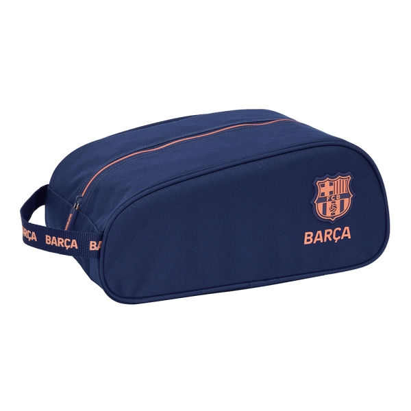 Safta F.C.Barcelona 2ª Equipacion Zapatillero - Compartimento Ovalado con Cremallera - Asa Lateral - 9.18L - 340x180x150mm - Color Azul Marino