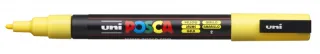 Posca PC-3M Marcador de Pintura - Base al Agua - Punta Conica de 0.9-1.3mm - No Permanente - Resistente a la Luz - Inodoro - Ideal para Carteleria y Decoracion - Color Amarillo · Pack de 6 u