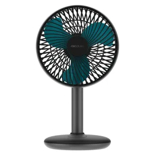 Cecotec EnergySilence 4000 Portable Desk Dark Ventilador de Sobremesa Inalabrico - 4000mAh - Tactil - 4 Velocidades - Inclinacion Ajustable - Modo Brisa Natural - Cable Micro-USB - Color Neg