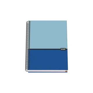 Dohe Cuaderno en Espiral A5 - 162x210mm - Tapa Dura con Carton Forrado - Interior de 100 Hojas de Papel Offset de 90gr - Cuadricula de 5mm con Banda de Color