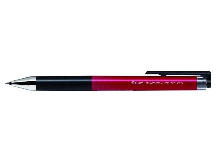 Pilot Boligrafo de Gel Synergy Point Retractil - Recargable - Punta Fina 0.5mm - Trazo 0.25mm - Color Rojo · Pack de 12 uds.