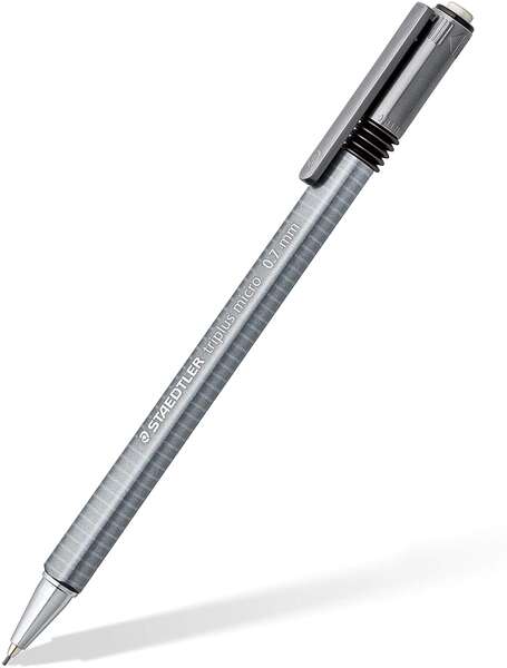 Staedtler Triplus Micro 774 Portaminas 0.7mm - Punta Retractil - Diseño Ergonomico - Color Gris · Pack de 10 uds.