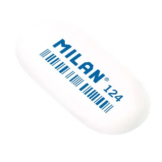 Milan 124 Goma de Borrar Ovalada - Miga de Pan - Caucho Sintetico - Colores Surtidos · Pack de 24 uds.