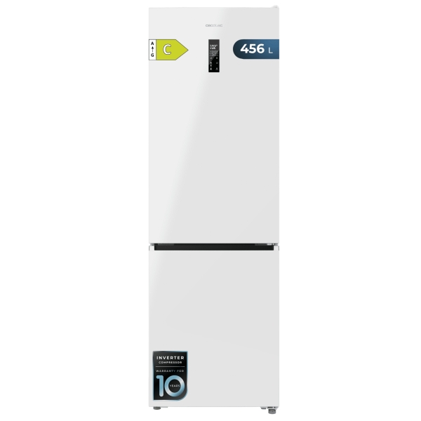 Cecotec Bolero CoolMarket Combi 456 White C Frigorifico Combi - Capacidad 456L - Compresor Inverter - Congelacion Ultrarapida - Silencioso - Frio Envolvente - Clase C - 201x59.5cm - Color Bl