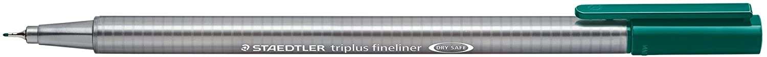 Staedtler Triplus Fineliner 334 Rotulador de Punta Fina - Trazo de 0.3mm - Tinta Base de Agua - Color Azul Indigo · Pack de 10 uds.