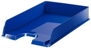 Esselte Europost Bandeja Portadocumentos - Formato Vertical - A4 - Espacio para Etiqueta Identificativa - Color Azul · Pack de 10 uds.