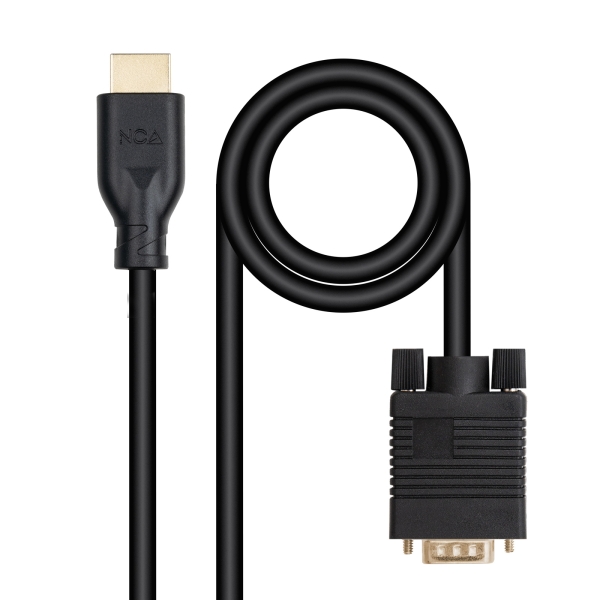 Nanocable Cable Conversor VGA a HDMI - VGA/M-HDMI/M - 1.8m - Color Negro