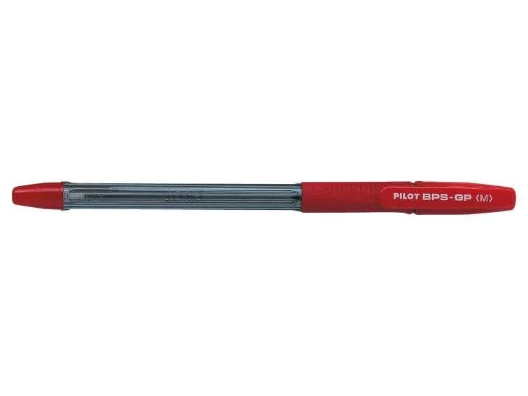Pilot BPS-GP Boligrafo de Bola - Punta Mediana de 1mm - Trazo de 0.4mm - Recargable - Color Rojo · Pack de 12 uds.